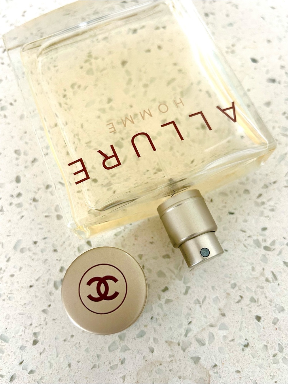 CHANEL Allure Homme - Gold and Clear Bottle 90% Full
